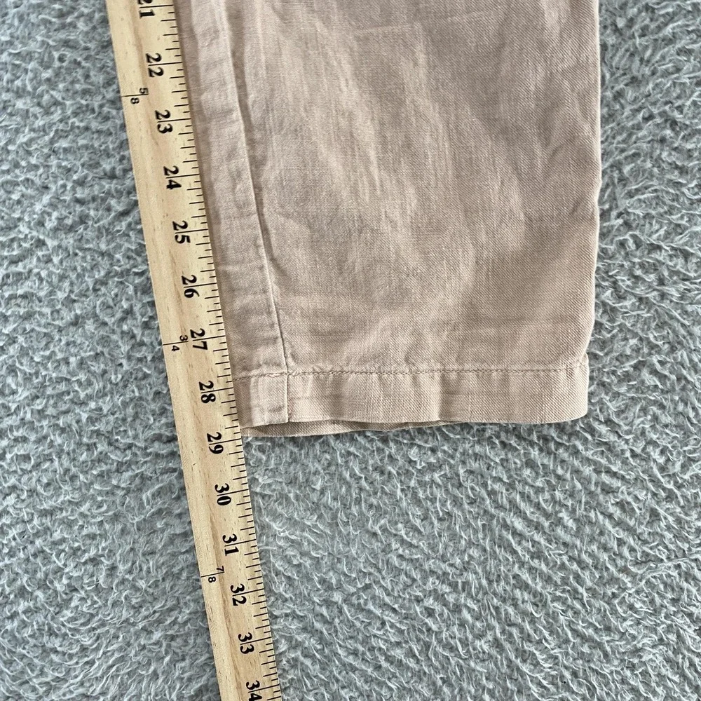 Scotch & Soda Warren Pants Mens 34x30 Beige Linen Blend Elastic Waist Chino